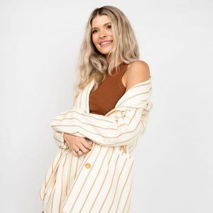 🍭CANDYCANE🍭SCARLET STRIPED CARAMEL AND VANILLA BLAZER **Tags on!**